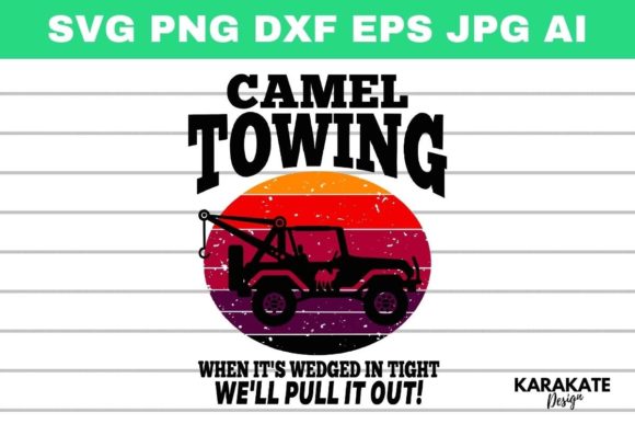 Camel Towing Retro Halloween SVG