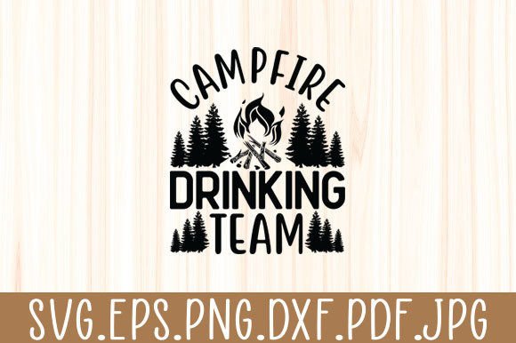 Campfire Drinking Team Graphics for Crafts