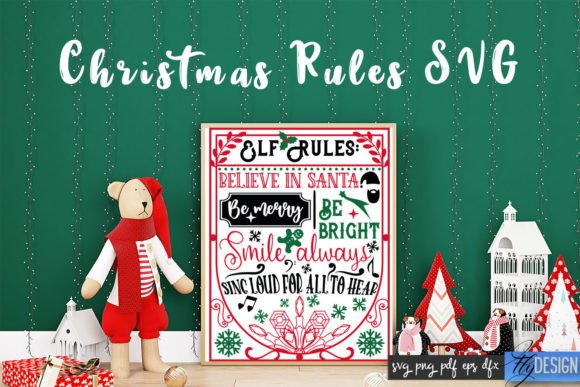Christmas Rules SVG for Graphic Designers