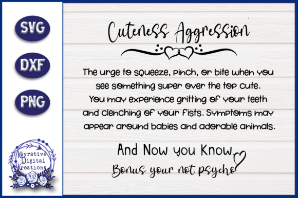 Cuteness Aggression SVG - Funny Shirt Graphics