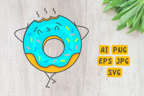 Fun Donut SVG for Crafts and Graphics