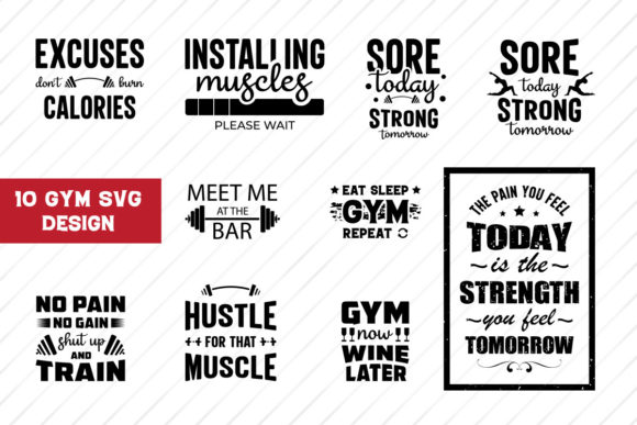 Fun Gym SVG Graphics for Creative Publishers