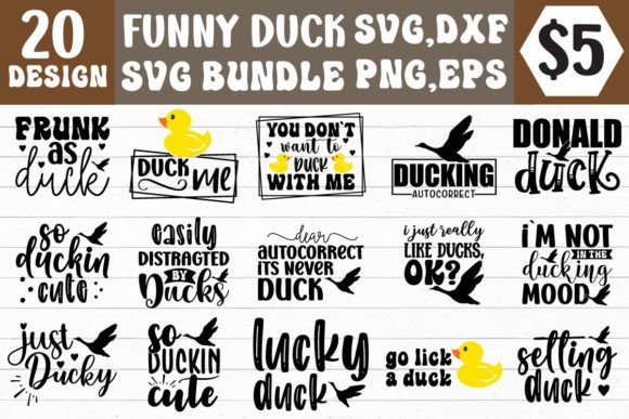 Funny Duck Graphics for Crafts